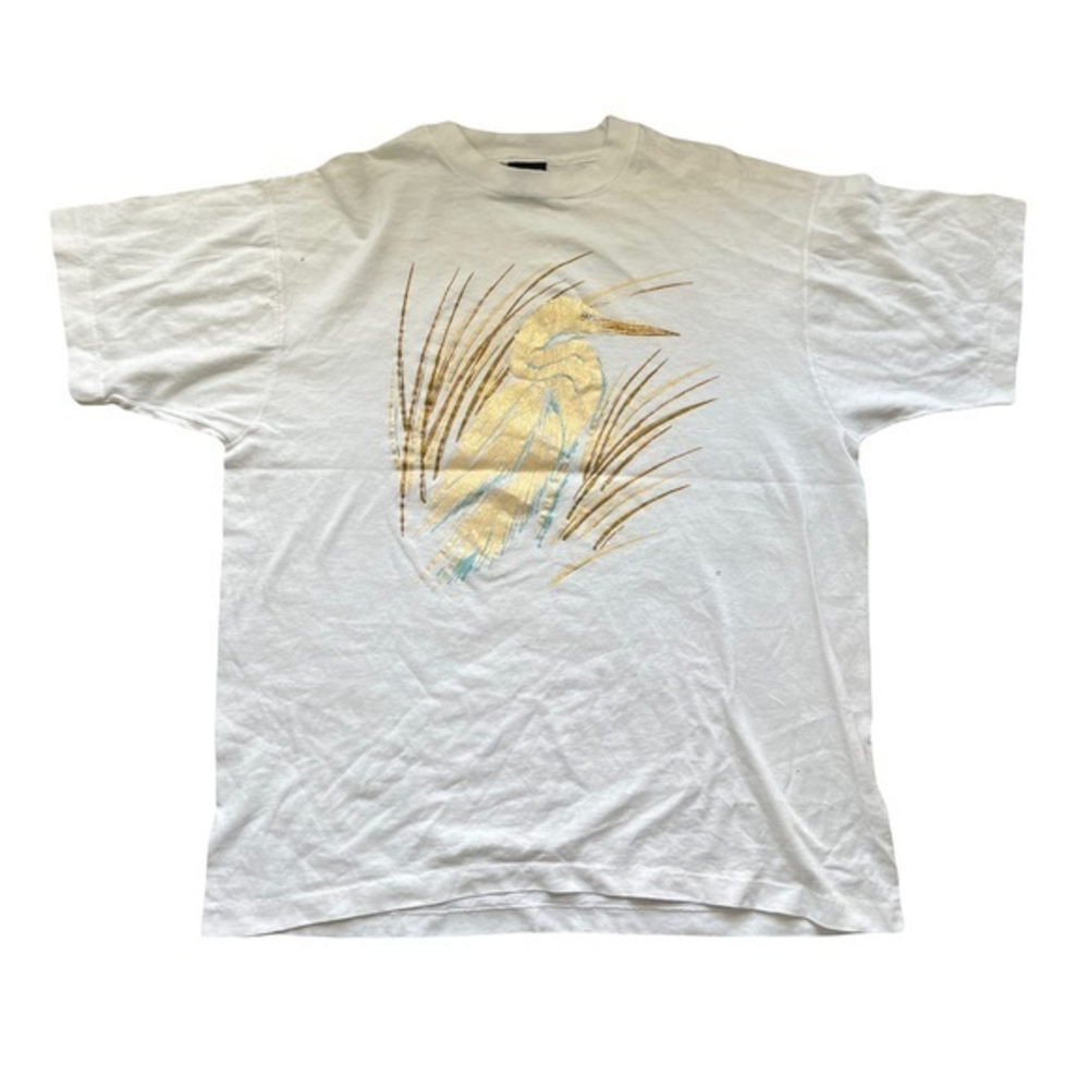 Diamond Dust Vintage‎ T-Shirt Glitter Bird Heron Size XL 90’s